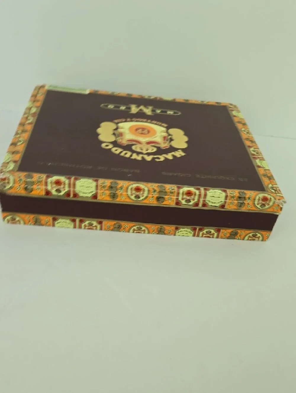 Vintage Macanudo Maduro Empty Wooden Cigar Box Barob De Rothschild